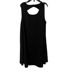 American Eagle Outfitters Black Sleeveless Swing Dress Cutout Back Womens Size S